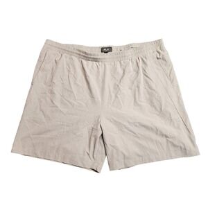 FLX Men's XXL Shorts Drawstring Waist Athletic Casual Beige Built In Under Short